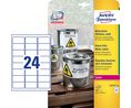 Label, Polyester, 63.5 x 33.9mm, 20x 24pcs, White